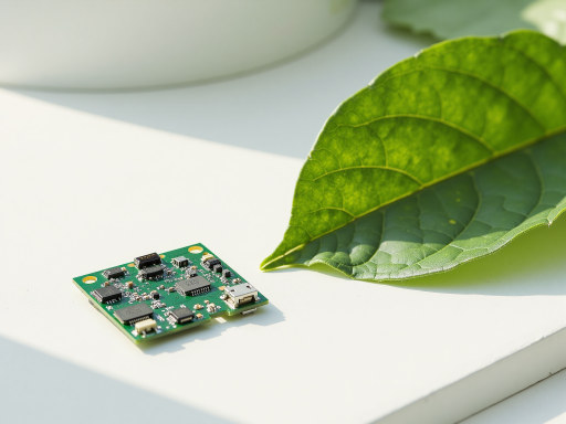 Solar charge controller with MPPT technology, green circuit board visible, LED indicators, on white background